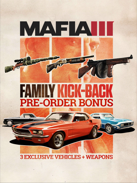 画像ギャラリー No.001のサムネイル画像 / 「マフィア III」の予約特典「Family Kick-Back」が公開。特別仕様車と武器がそれぞれ3種同梱
