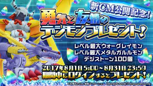 画像ギャラリー No.001のサムネイル画像 / 「デジモンリンクス」最大LVのウォーグレイモン&メタルガルルモンが配布中