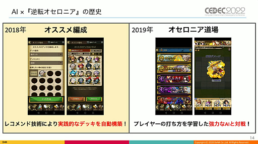 画像ギャラリー No.003のサムネイル画像 / ［CEDEC 2022］「逆転オセロニア」の“人間に勝つ最強対戦AI”は，どのように育て上げられたのか。強さの理由やその応用について語られた講演をレポート
