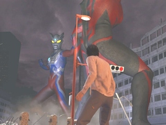 「巨影都市」に襲来したウルトラマンベリアルとウルトラマン，ウルトラマンタロウ，ウルトラマンゼロが対決。ストーリー序盤の流れも紹介