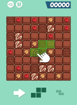画像ギャラリー No.001のサムネイル画像 / Yahoo!ゲーム かんたんゲーム「チョコロコパズル」を配信