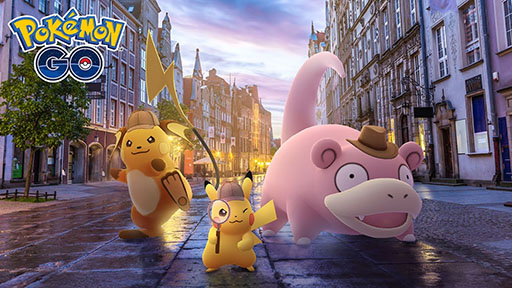 画像ギャラリー No.001のサムネイル画像 / 「ポケモンGO」に探偵帽をかぶったピカチュウらが登場。新作「帰ってきた 名探偵ピカチュウ」の発売記念イベントをアプリ内で10月5日に開始
