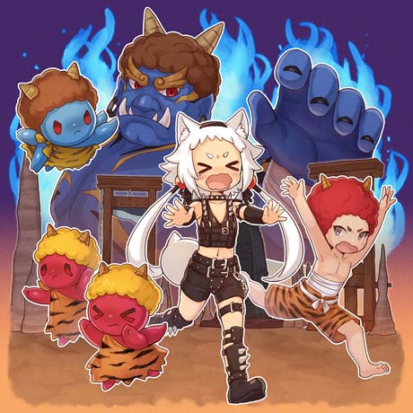 画像ギャラリー No.001のサムネイル画像 / 「アルケミアストーリー」,節分イベント“赤いオニミと青いオニミ”開催中。新たな「限定家具」登場も