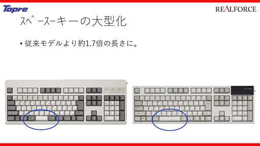 画像ギャラリー No.024のサムネイル画像 / 東プレ，16年ぶりのREALFORCE第2世代モデルを発表。アクチュエーションポイント変更機能対応モデルや静音モデルなど，バラエティに富む