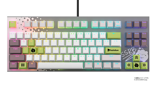 画像ギャラリー No.004のサムネイル画像 / 東プレ「REALFORCE GX1」×ホロライブ 獅白ぼたん&ラプラス・ダークネスコラボキーボードの予約受付が始まる