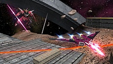 画像ギャラリー No.018のサムネイル画像 / 「機動戦士ガンダム EXTREME VS-FORCE」，“フォースアタック”は戦艦に援護攻撃を行わせるコマンド。∀やズゴックなど参戦機体4種も判明
