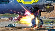 画像ギャラリー No.019のサムネイル画像 / 「機動戦士ガンダム EXTREME VS-FORCE」，“フォースアタック”は戦艦に援護攻撃を行わせるコマンド。∀やズゴックなど参戦機体4種も判明