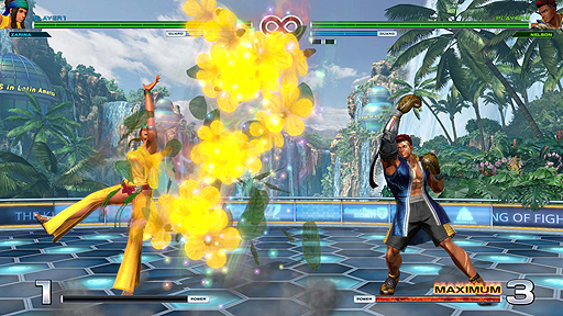 画像ギャラリー No.004のサムネイル画像 / 「THE KING OF FIGHTERS XIV」のチーム紹介トレイラー第8弾は「南米チーム」。ネルソン，バンデラス，サリナという新キャラでの構成