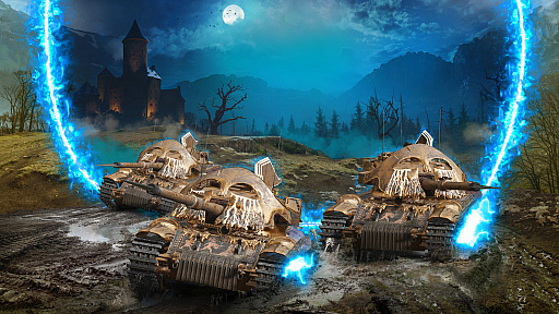 画像ギャラリー No.003のサムネイル画像 / PS4/Xbox One版「World of Tanks」，モンスター車輌を使用できるハロウィーンモードが開催中