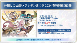 画像ギャラリー No.047のサムネイル画像 / 「『アナデンまつり2024春』7周年直前公開生放送」をレポート。言語別の人気投票結果や，新たな形のコンサートも開催決定