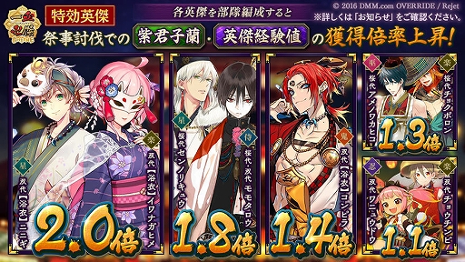 画像ギャラリー No.004のサムネイル画像 / 「一血卍傑-ONLINE-」,浴衣衣装英傑が本日登場。「紫君子蘭 〜花言葉に想いを乗せて〜」も開催中