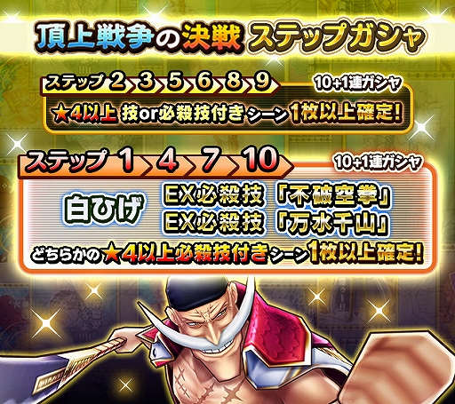 画像ギャラリー No.004のサムネイル画像 / 「ONE PIECE サウザンドストーム」,“白ひげ”を仲間にできる名声ラッシュイベント「頂上戦争の決戦」が開始