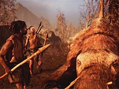 「ファークライ プライマル」は2016年春国内発売へ。プレイヤーは狩人となり，大型の獣が闊歩する石器時代を生き抜く