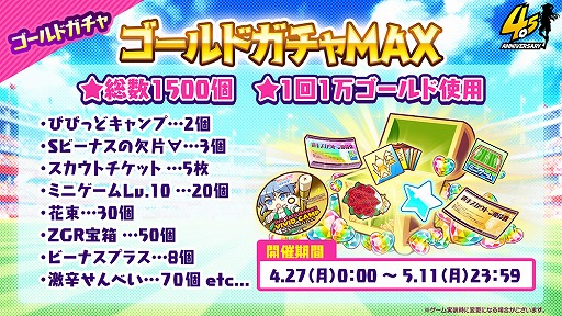 画像ギャラリー No.006のサムネイル画像 / 「ビーナスイレブンびびっど!」4.5周年記念特大キャンペーンが開催