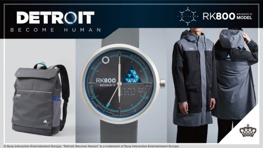 画像ギャラリー No.001のサムネイル画像 / 「Detroit: Become Human」,主人公の1人「コナー」をモチーフにした腕時計,アウター,バッグ,財布が発売決定。予約受付を開始