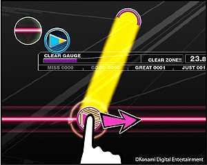 画像ギャラリー No.005のサムネイル画像 / アーケード用リズムゲーム「REFLEC BEAT VOLZZA」が本日より順次稼働。「スライドオブジェクト」などの新要素追加で大きく進化