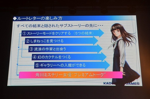 画像ギャラリー No.023のサムネイル画像 / 「√Letter ルートレター」のプレミアムイベントが島根で開催。初公開となる実機映像を交えてゲームシステムも紹介されたイベントの模様をレポート