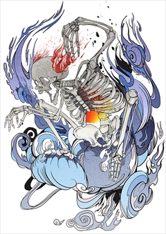 画像ギャラリー No.001のサムネイル画像 / 「GOD WARS 〜時をこえて〜」，竹安佐和記氏のイラストで八百万の神々「風神」「雷神」「鹿神」「白蛇神」「猪神」「九尾のキツネ」を紹介