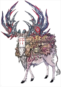 画像ギャラリー No.004のサムネイル画像 / 「GOD WARS 〜時をこえて〜」，竹安佐和記氏のイラストで八百万の神々「風神」「雷神」「鹿神」「白蛇神」「猪神」「九尾のキツネ」を紹介