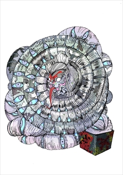 画像ギャラリー No.007のサムネイル画像 / 「GOD WARS 〜時をこえて〜」，竹安佐和記氏のイラストで八百万の神々「風神」「雷神」「鹿神」「白蛇神」「猪神」「九尾のキツネ」を紹介
