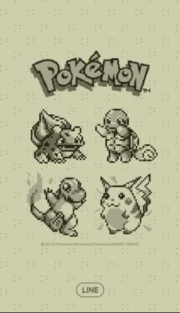画像ギャラリー No.001のサムネイル画像 / 「ポケットモンスター 赤・緑」をモチーフにしたLINE着せかえが配信開始