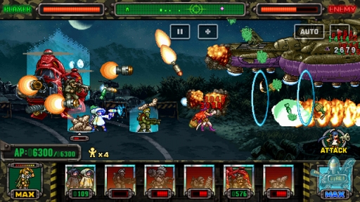 画像ギャラリー No.002のサムネイル画像 / 「METAL SLUG ATTACK」,双子の人工火星人“シロ&クロ”が巨大戦艦に挑むイベントを開催