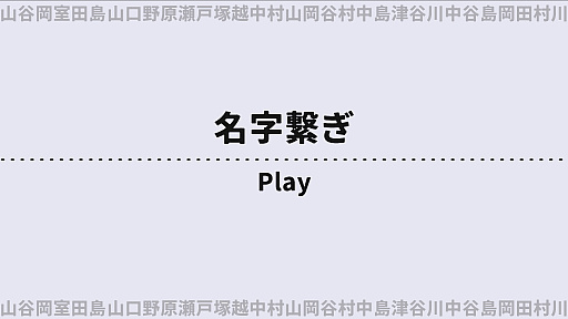 画像ギャラリー No.003のサムネイル画像 / 結のほえほえゲーム演説：第264回「名字しりとりゲーム『名字繋ぎ』攻略方法を伝授しようじゃないか」