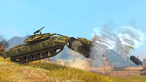 画像ギャラリー No.002のサムネイル画像 / 「World of Tanks Blitz」，低重力下での戦闘が楽しめる“重力”モードが期間限定で再実装。新要素のスラスタが追加