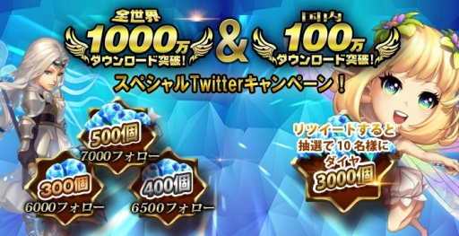画像ギャラリー No.002のサムネイル画像 / 「クロノスブレイド」が100万DL突破。★6キャラの出現率がアップするガチャイベントを実施