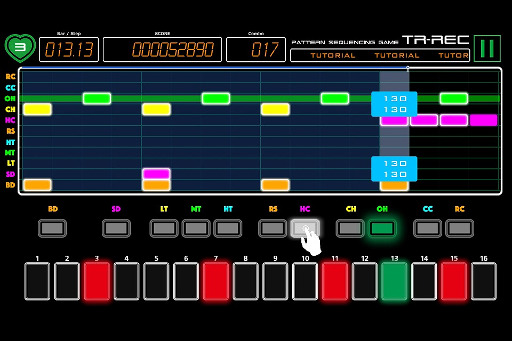 画像ギャラリー No.005のサムネイル画像 / ローランド初の音楽ゲーム「TR-REC GAME」iOS版 / Android版の配信が本日スタート。リズムマシン「TR-808」「TR-8」のプログラミングをスマホで学ぶチャンス!?