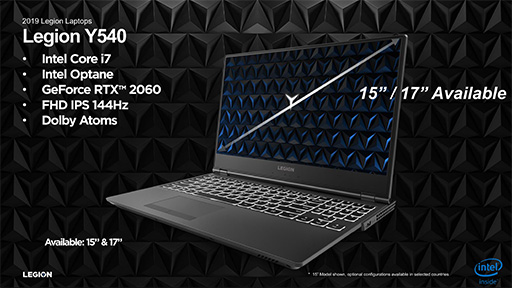 画像ギャラリー No.017のサムネイル画像 / 2019年の「Legion」はRTX 20シリーズ搭載でパワーアップ。Lenovoが2019年モデル新製品をeスポーツイベントで紹介
