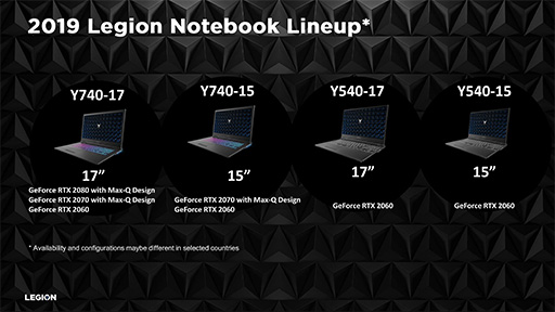 画像ギャラリー No.019のサムネイル画像 / 2019年の「Legion」はRTX 20シリーズ搭載でパワーアップ。Lenovoが2019年モデル新製品をeスポーツイベントで紹介