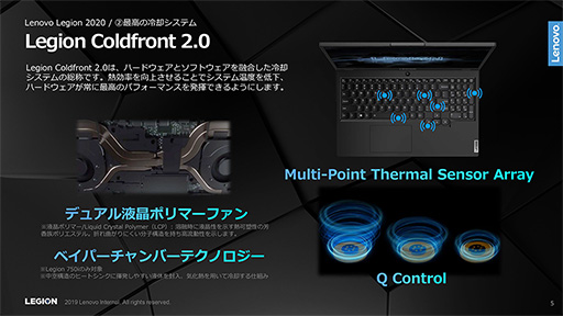 画像ギャラリー No.002のサムネイル画像 / Lenovo,ゲーマー向けブランド「Legion」のノートPC新製品を国内発売。ミドルクラス市場向けにはRyzen搭載モデルも用意