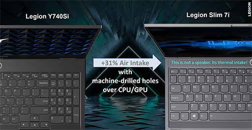 画像ギャラリー No.002のサムネイル画像 / Lenovo，薄型ゲームノートPC「Legion Slim 7i」を発表。厚さ17.9mmでRTX 2060 Max-Q＋i9-10980HKの搭載も可能