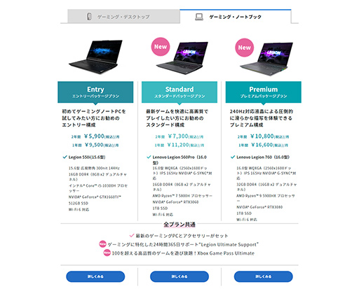 画像ギャラリー No.014のサムネイル画像 / 【PR】LenovoのゲームPCサブスクサービス「スグゲー」。最新PCとXbox Game Pass対応でパワーアップした内容を紹介しよう