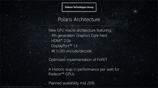 画像ギャラリー No.014のサムネイル画像 / AMD,次世代GPUアーキテクチャ「Polaris」を予告。第1弾製品は2016年半ばの市場投入予定