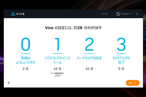 画像ギャラリー No.004のサムネイル画像 / HTCのVR HMD「Vive」日本版を入手。豊富な写真と画面でセットアップまで全解説してみる