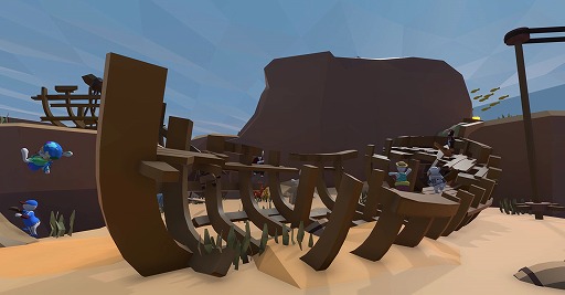 画像ギャラリー No.001のサムネイル画像 / 「Human Fall Flat」,新ステージ追加の無料アプデ「Dockyard」を配信。フォークリフトを乗り回し,巨大クレーンを振り回そう