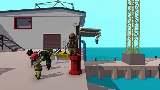 画像ギャラリー No.002のサムネイル画像 / 「Human Fall Flat」,新ステージ追加の無料アプデ「Dockyard」を配信。フォークリフトを乗り回し,巨大クレーンを振り回そう