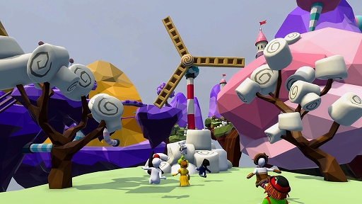 画像ギャラリー No.004のサムネイル画像 / PC版「Human Fall Flat」，新レベル“キャンディランド”を追加するアップデートを実施。甘いお菓子で彩られた新たなステージが登場