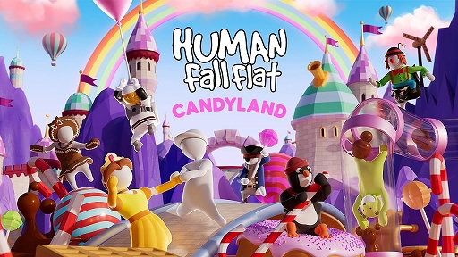 画像ギャラリー No.006のサムネイル画像 / PC版「Human Fall Flat」，新レベル“キャンディランド”を追加するアップデートを実施。甘いお菓子で彩られた新たなステージが登場