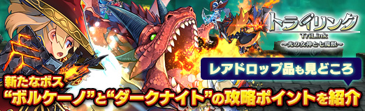 画像ギャラリー No.018のサムネイル画像 / 【PR】「トライリンク 光の女神と七魔獣」新たなボス“ボルケーノ”と“ダークナイト”の攻略ポイントを紹介。レアドロップ品も見どころ