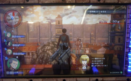 画像ギャラリー No.021のサムネイル画像 / 新作アーケードゲーム「進撃の巨人 TEAM BATTLE」ロケテストレポート。両手のグリップで立体機動を再現した共闘アクションゲーム