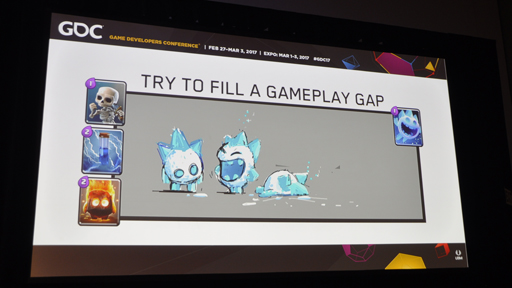 画像ギャラリー No.011のサムネイル画像 / ［GDC 2017］「クラッシュ・ロワイヤル」における健全なメタゲームの構築と維持の秘訣を，ゲームデザイナーが語る