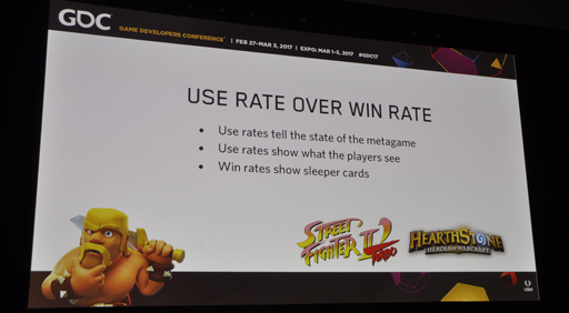 画像ギャラリー No.019のサムネイル画像 / ［GDC 2017］「クラッシュ・ロワイヤル」における健全なメタゲームの構築と維持の秘訣を，ゲームデザイナーが語る