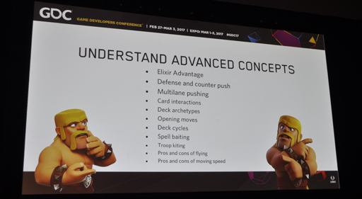 画像ギャラリー No.021のサムネイル画像 / ［GDC 2017］「クラッシュ・ロワイヤル」における健全なメタゲームの構築と維持の秘訣を，ゲームデザイナーが語る