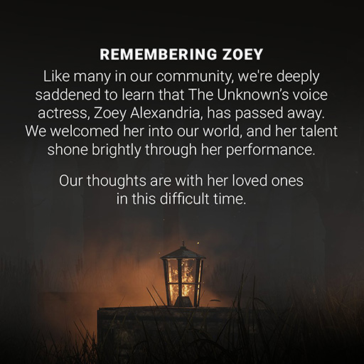 画像ギャラリー No.001のサムネイル画像 / 「Dead by Daylight」のキラー「アンノウン」のボイスを担当した,Zoey Alexandriaさんが死去