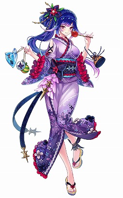 画像ギャラリー No.003のサムネイル画像 / 「クリユニ」,花澤香菜さんがCVを務める小悪魔的な英雄・メルリヌスが浴衣姿になって登場