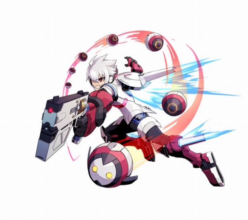画像ギャラリー No.007のサムネイル画像 / 「蒼き雷霆 ガンヴォルト 爪」,主人公「ガンヴォルト」と「アキュラ」のアクリルフィギュアが登場