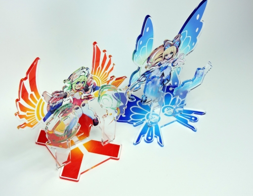 画像ギャラリー No.012のサムネイル画像 / 「蒼き雷霆 ガンヴォルト 爪」,主人公「ガンヴォルト」と「アキュラ」のアクリルフィギュアが登場